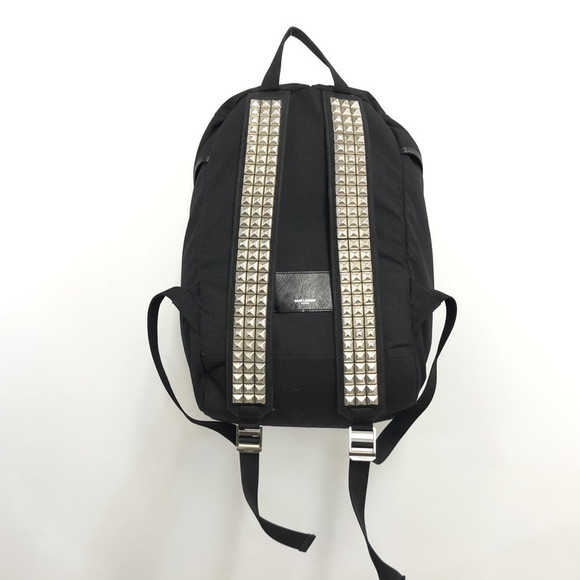 Saint Laurent Black Back Pack Studded Bag Rucksack - Picture 1 of 14
